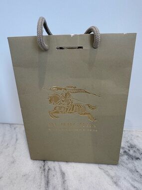 Burberry Shopping Tote with Gold Logo